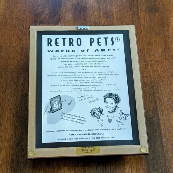 Bichon Frise Framed Retro Pets By Krista Brooks Art - Picture 4 of 8